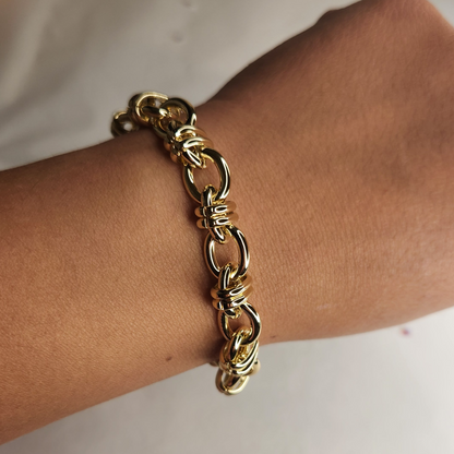 Pulsera Nudos Dorados - Baño de Oro 24K