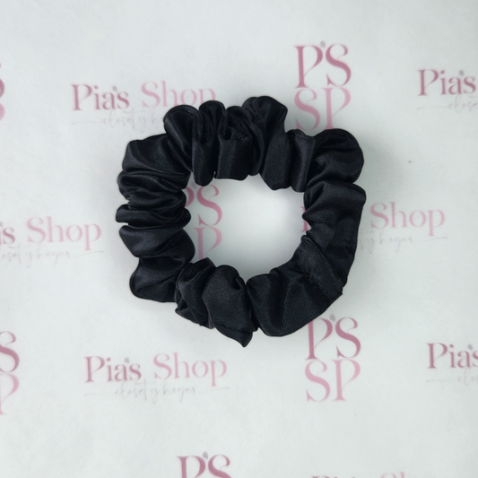 Scrunchie de Satín - Negro