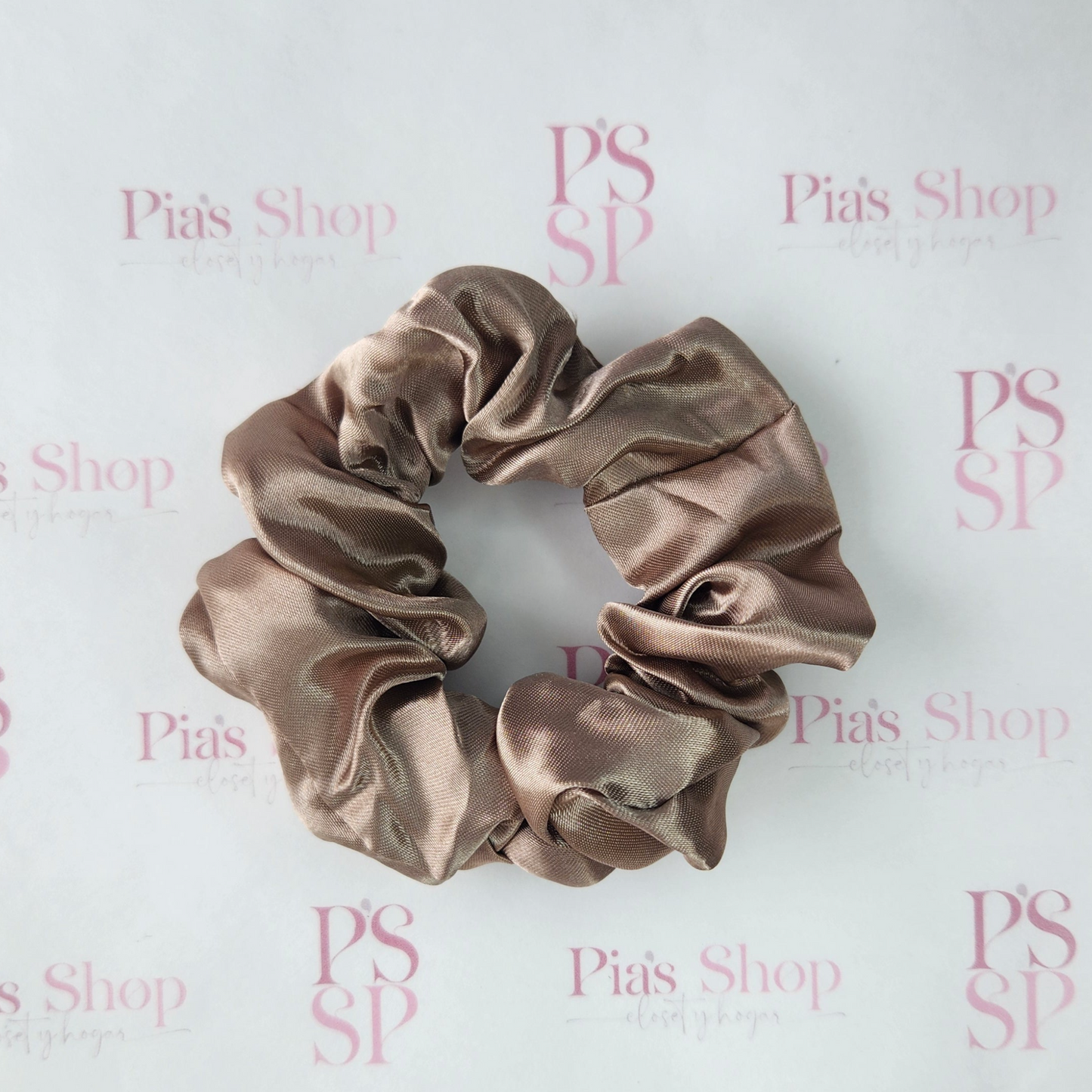 Scrunchie Satinado - Sepia