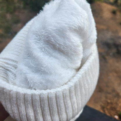 Gorro de lana con interior chiporro - Blanco